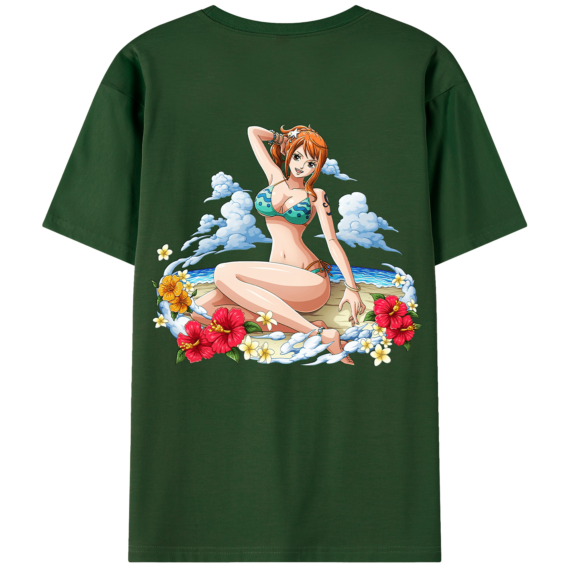 ワンピース ナミ ONE PIECE Nami 綿100％半袖Tシャツ（背面プリント）